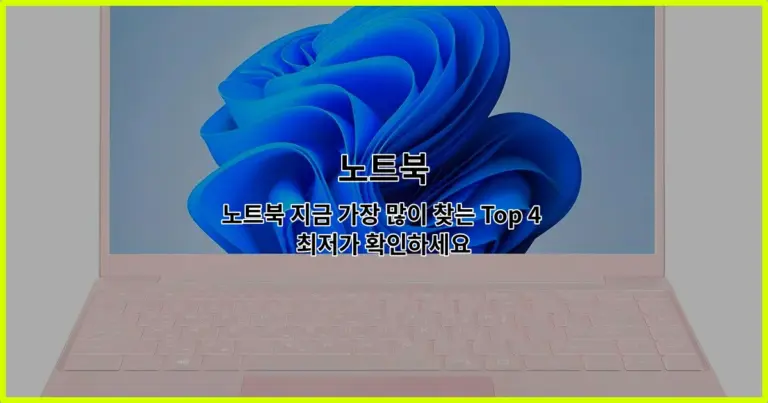 노트북 지금 가장 많이 찾는 Top 4 최저가 확인하세요